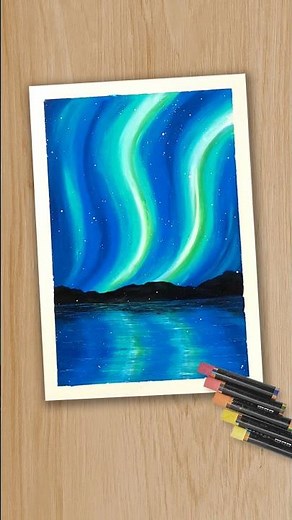 Simple Aurora Painting #shortsfeed #shorts