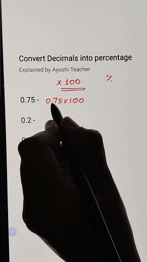 Convert decimals into percentage #maths #youtubeshorts #mathshorts