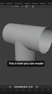How to model a T-pipe in Blender