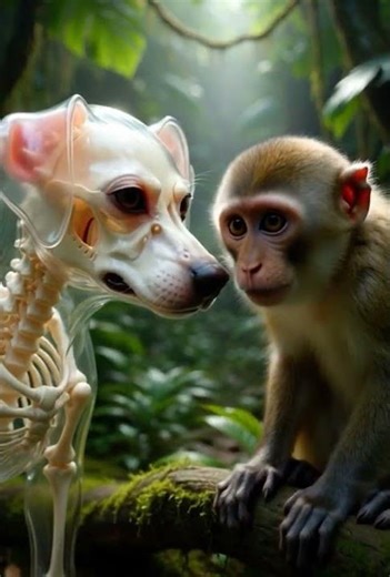 Dog Chases Monkey in Jungle | Wildlife Facts #animalshorts