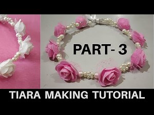 How to Make a CROWN TIARA at home/ DIY Floral Tiara/ Easy step Flower crown tiara