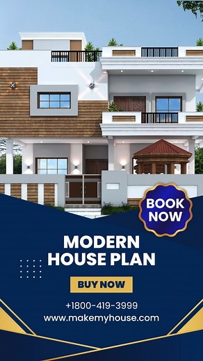 6K views · 14 reactions | Explore Our Modern House Exterior & Floor Plan Design  contact@makemyhouse.com 1800-419-3999 (Toll-Free) #homesweethome #housedesign #sketch #realestatephotography #layout #modern #newbuild #architektur #architecturestudent #architecturedesign #realestateagent #houseplans #arch #homeplan #luxury #spaceplanning #MakeMyHouse | Make My House | Facebook