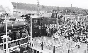 From then to now… Steam locomotive BB18 ¼ No. 1089 was our last ever steam locomotive to enter service on 11 March 1958. In 1965 it was officially commemorated as “Australia’s last” steam locomotive (event pictured below) before being moved to the railway museum in 1969. Now you can hitch a ride on Australia’s last as part of The Workshops Rail Museum heritage events. #ThrowbackThursday | Queensland Rail