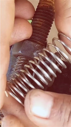 Unique):Bolt & Wire Spring Making 🌏 DIY Easy Coil Trick 👍 #craft #handmade #skills
