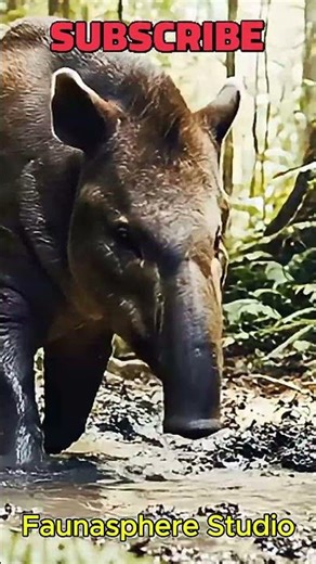 👉 "Each Step Shakes the Earth 🐘 | Tapir Walking in Mud Cinematic 4K"