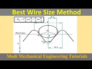 Best Wire Size | Metrology | Mechanical Engineering|effective diameter measurement#metrology #shorts