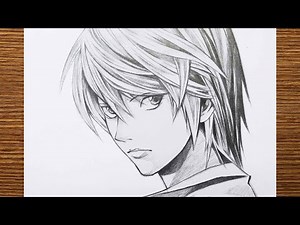 How to draw Light Yagami from Death Note | Light drawing step by step | Tutorial