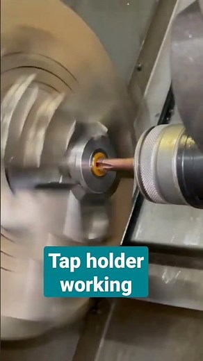 spring tap holder working#tapping #cnc #shortvideo