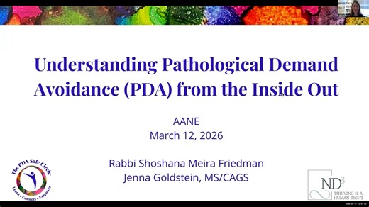 Understanding Pathological Demand Avoidance (PDA) from the Inside Out