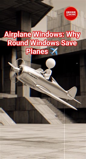 Airplane Windows: Why Round Windows Save Planes ✈️😲#shorts #inside #culture #fomo #curious