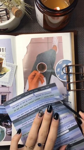 Journal w me Blue Cafe #asmr #fyp #journal #scrapbooking #blue #cafe #relaxing #reels #reelsvideoシ #reelsvideoシfyp | Uni's Journal