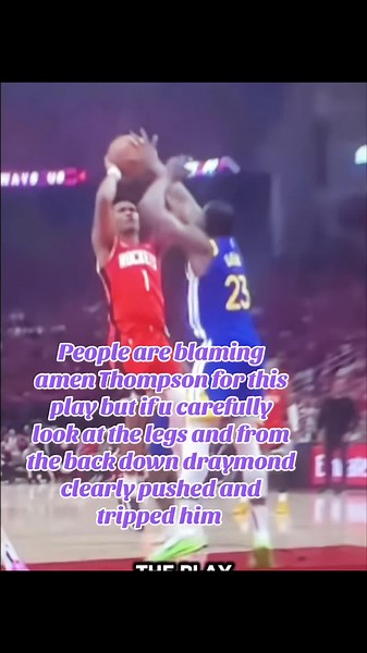 Yes it looks like a normal box out but if u look at the back angle draymond gets frustrated and proceeds to push amen Thompson in the back causing him to lose his balance and fall down crashing into jimmy Buttler