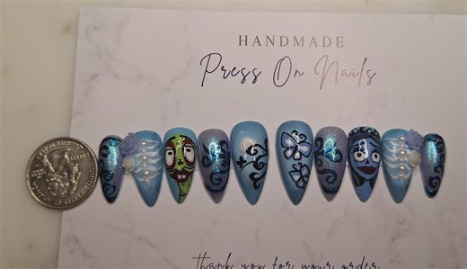 Corpse Bride Press on Nail Set - Etsy
