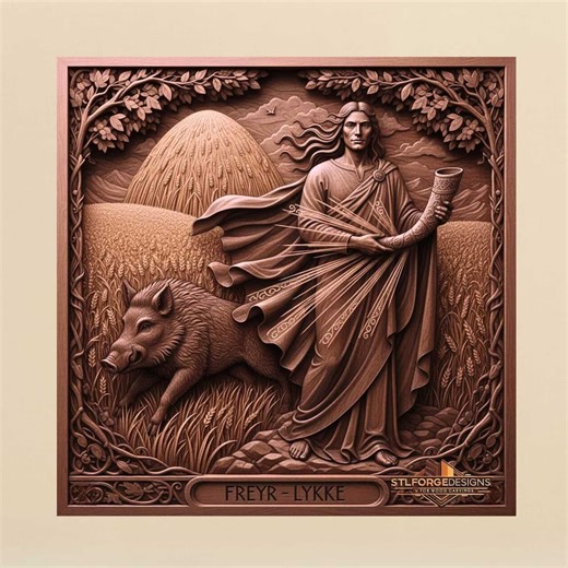 Frey Norse God Bas Relief CNC Model | Mythology Wall Panel | Wood Carving Relief for CNC Router - Etsy Australia