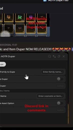 AOTR Family and Cosmetics Duper!! | Join the discord server !! | #gaming #aotrevolution
