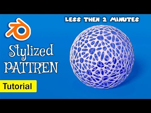 How to make stylized Pattern sphere in blender | blender tutorial for beginners