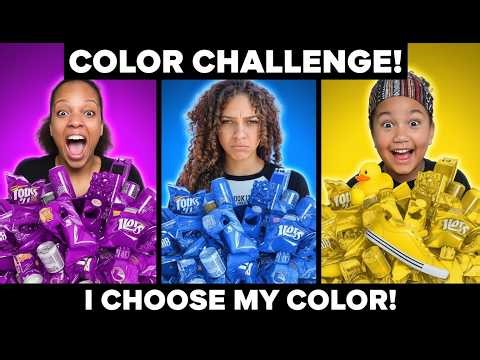 BUYING Everything in ONE COLOR for 24 Hours! GONE WRONG | Gia loses her IPHONE