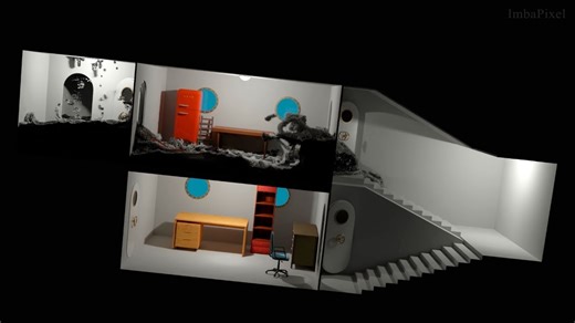 Titanic disaster simulation.