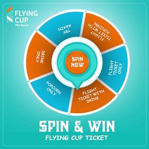 Spin & Win !🎯 Flying Cup giving you an opportunity to win free flight ticket 🎟. Follow below instructions!👇 1. Spin the wheel. 2. Take the screenshot and send us with comment 3. Tag atleast 3 of your friends. 4. Only two winners will get each flying cup ticket (depend upon screenshot) 5. Winner tickets valid only for 20 days from day of winner announcement. So what are you waiting for get start🥳 #competition #competitionalert #dubai #uae #FreeTickets #winner #jbr #uaelife | Flying Cup