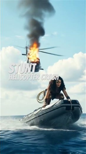 Stunt helicopter crash Sd production #surinderdaroch