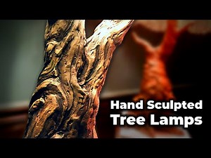 Crafting Two Magical Tree Lamps: One Natural, One Imagined
