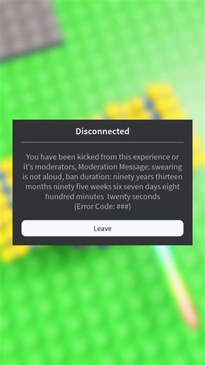 Banned for ninety years 😳 help me #roblox #bannedroblox