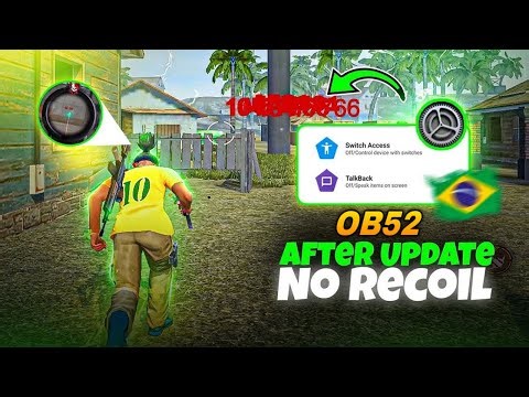 After OB52 Update Best NO RECOIL Settings 🔥 | Talk back & Switch Access Settings Free fire
