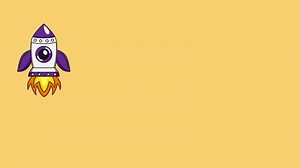 Animated of rocket launching into the sky