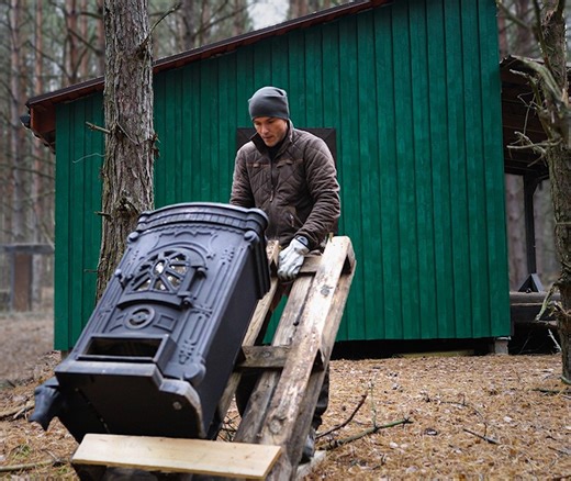 2.3K views | Installing a Wood Stove in My Off-Grid Cabin | Living Wilderness | Facebook