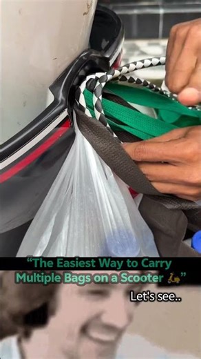 Smartest Way to Carry Multiple Bags on a Scooter 🛵 #shorts
