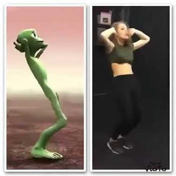 Green alien dance vs girl , green dance vs people , green men dance video tiger saroff