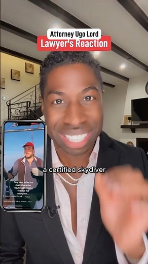 Is it legal for the skydiver to jump out of this hot air balloon? Attorney Ugo Lord reacts! #Shorts￼