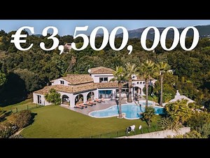 Touring a €3,500,000 luxury neo-provencal property on the French Riviera, 20km from Cannes