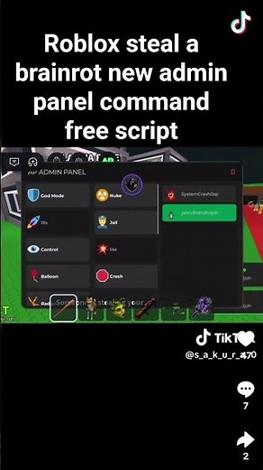 #roblox #script #stealabrainrot free admin panel command script new use itbefore patch