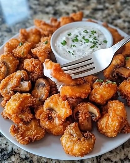 🍄 Crispy Fried Mushrooms with Cool Ranch Dip 🤤✨ Golden, crunchy, and bursting with flavor — these crispy fried mushrooms are pure perfection! Dip them in cool ranch and you’ve got the ultimate snack or side dish everyone will fight over. 💬 Get the Full Recipe 👇 (check c.o.m.m.e.n.t) 📌 Hashtags: #FriedMushrooms #CrispySnacks #RanchDip #PartyAppetizers #SnackTime #ComfortFood #HomemadeGoodness #TastyToobo #ChristmasYummyTable #EasyRecipes | Christmas Home Recipes