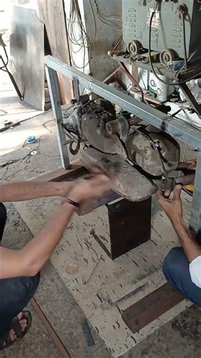 Welding a Custom Lambretta Engine Stand #shortsfeed #shorts