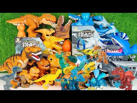 Jurassic World Toys Unboxing ASMR 🦖 Epic T-Rex Vs Megalodon Battle Collection