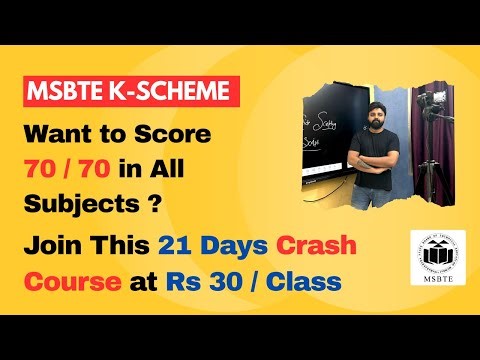 Score 95+ % in MSBTE K-Scheme Diploma 3rd Year With Our Rank Booster Crash Course | Last 25 Days