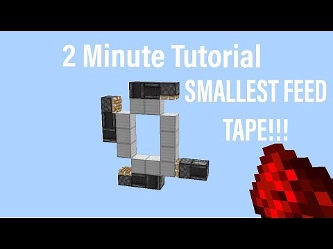 2 Minute Tutorial: SMALLEST piston feed tape in Minecraft bedrock AND Java