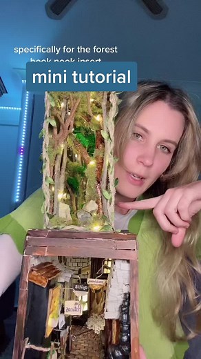Mini Tutorial for Creating a Book Nook Forest Insert