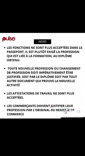 Le SNEDAI a mis à jour les documents nécessaires au renouvellement du passeport ivoirien. Ainsi, tout demandeur de renouvellement de passeport doit remplir les conditions suivantes... #pulsecôtedivoire #pulse #pulsenews #pulsenewsreels #cotedivoire🇨🇮 #cotedivoire #passeport #voyage #voice #voicenews #fyp #fypシ #pourtoi #pourtoii #tiktok #viral #viralvideo #viraltiktok