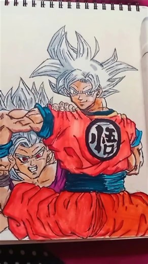 WHAT I DRAW NEXT??||GOKU AND GOHAN DRAWING||#art#youtubeshorts