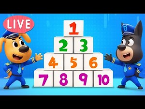 🔴LIVE | Counting 1 to 10 | Kids Learn Numbers | Useful Cartoon | Sheriff Labrador