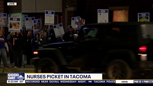Nurses picket in Tacoma, WA