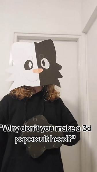 Creating a Paper Fursuit Head Without Tape