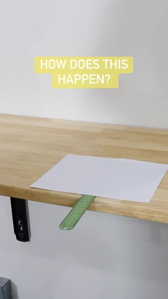 A Hint On How The Ruler Trick Works #experiment #science #physics #ruler #fyp #reels #paper | The Action Lab
