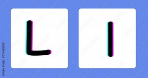 Learn the alphabet letter L in a capital and small letter. Concept of education and learning for children Stock Video