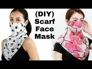 How to Stitch Fabric Scarf Face Mask / DIY Fabric Face Mask at Home