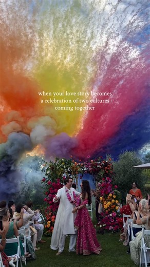 BTS Bride | Behind The Scenes Wedding Content Creators on Instagram: "A glimpse into Rangana and Nick’s unforgettable 3-day wedding celebration in Tuscany 🌸🇮🇳🌈 A beautiful blend of special traditions, fashion, and moments from both their American and Indian heritages — filled with so much love, meaning, and honoring where they came from while building something new together 🤍 Venue | @montaltointoscana BTS Content Creator | Ashley for @thebtsbride Florals | @magnolia.fioriwedding Hair + Mak