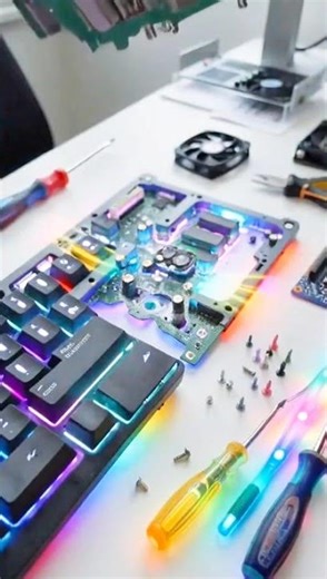 Normal keyboard to super computer #satisfying #shorts